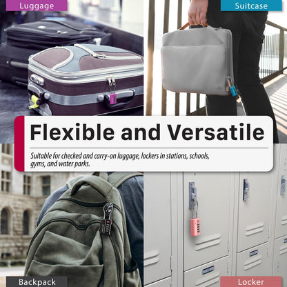 TSA Approved Cable Luggage Locks, 4 Digit Combination