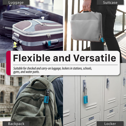 TSA Approved Cable Luggage Locks, 4 Digit Combination