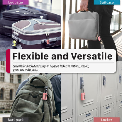 TSA Approved Cable Luggage Locks, 4 Digit Combination
