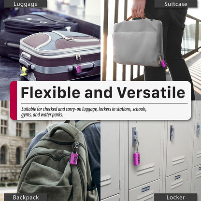TSA Approved Cable Luggage Locks, 4 Digit Combination