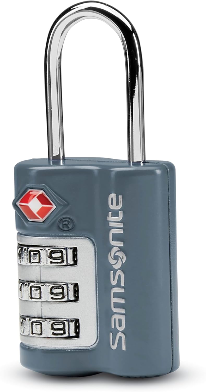 3-Dial Combination Lock, TSA Approved Travel Lock, State Blue