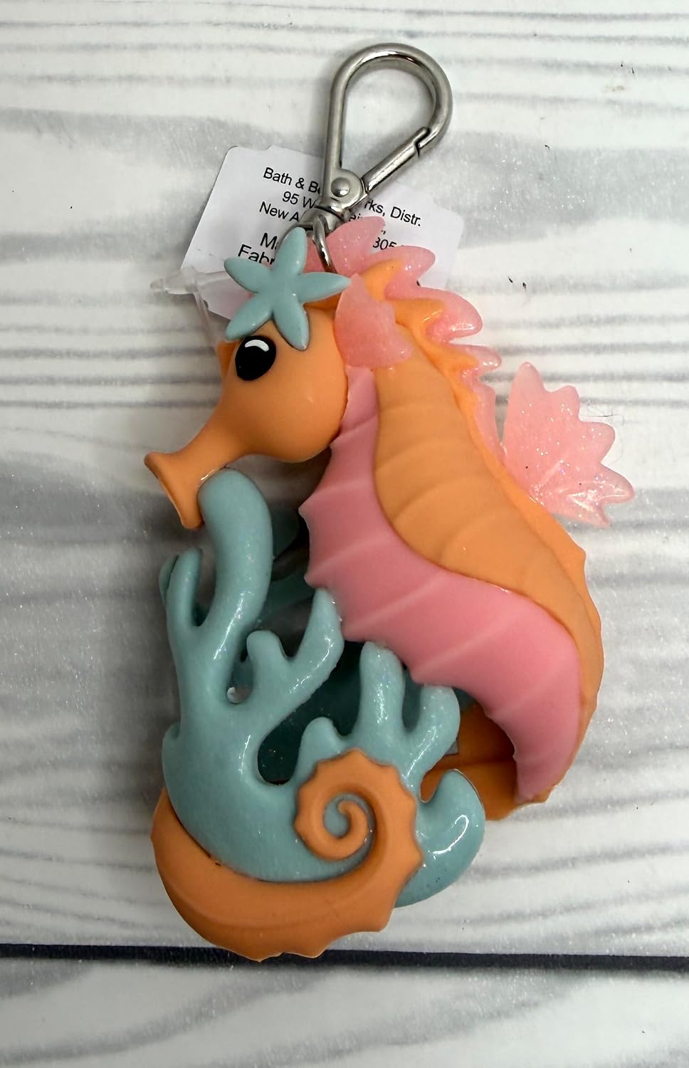 Bath and Body Works Seahorse with Glitter on Reef Pocketbac Hand Sanitzer Holder