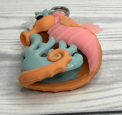 Bath and Body Works Seahorse with Glitter on Reef Pocketbac Hand Sanitzer Holder