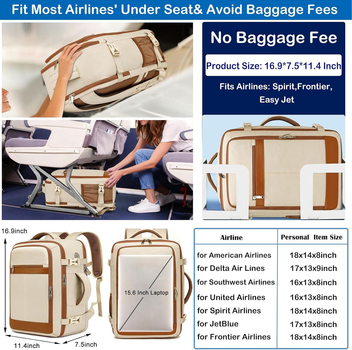 Travel Backpack for Men,TSA Carry On Backpack Flight Approved