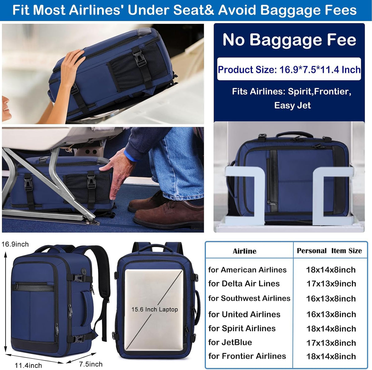 Travel Backpack for Men,TSA Carry On Backpack Flight Approved