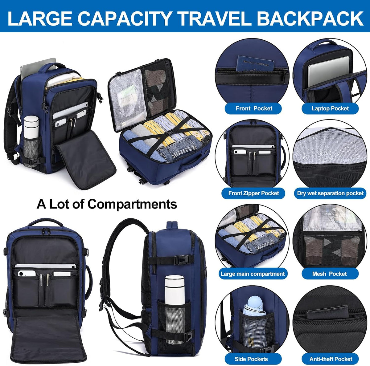 Travel Backpack for Men,TSA Carry On Backpack Flight Approved