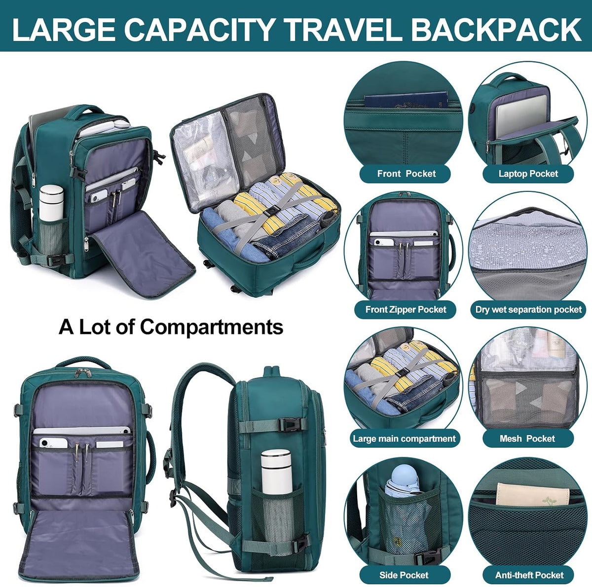 Travel Backpack for Men,TSA Carry On Backpack Flight Approved
