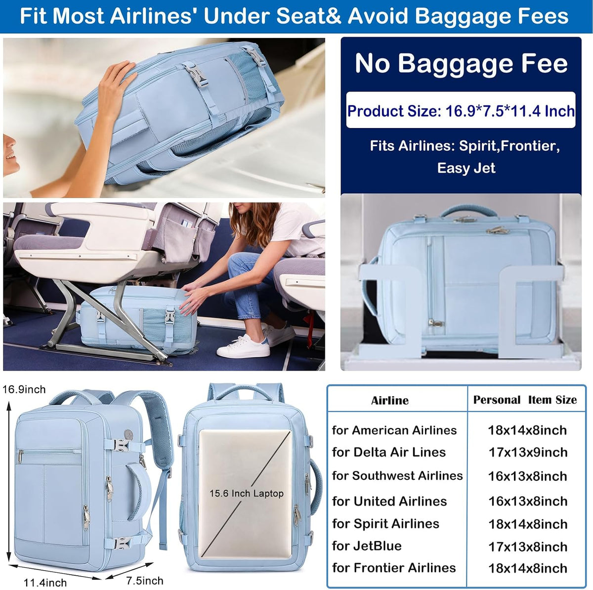 Travel Backpack for Men,TSA Carry On Backpack Flight Approved