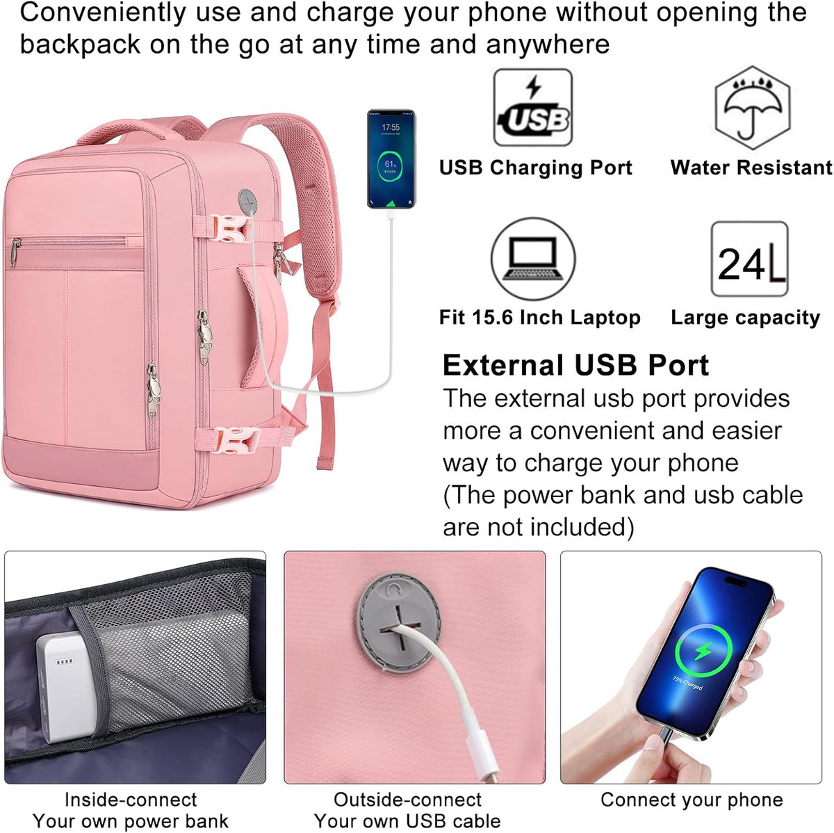 Travel Backpack for Men,TSA Carry On Backpack Flight Approved