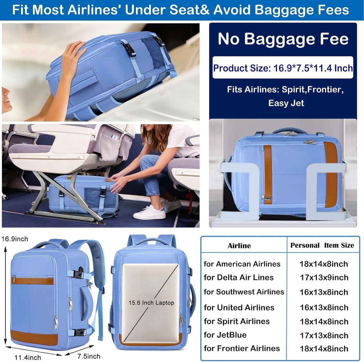 Travel Backpack for Men,TSA Carry On Backpack Flight Approved