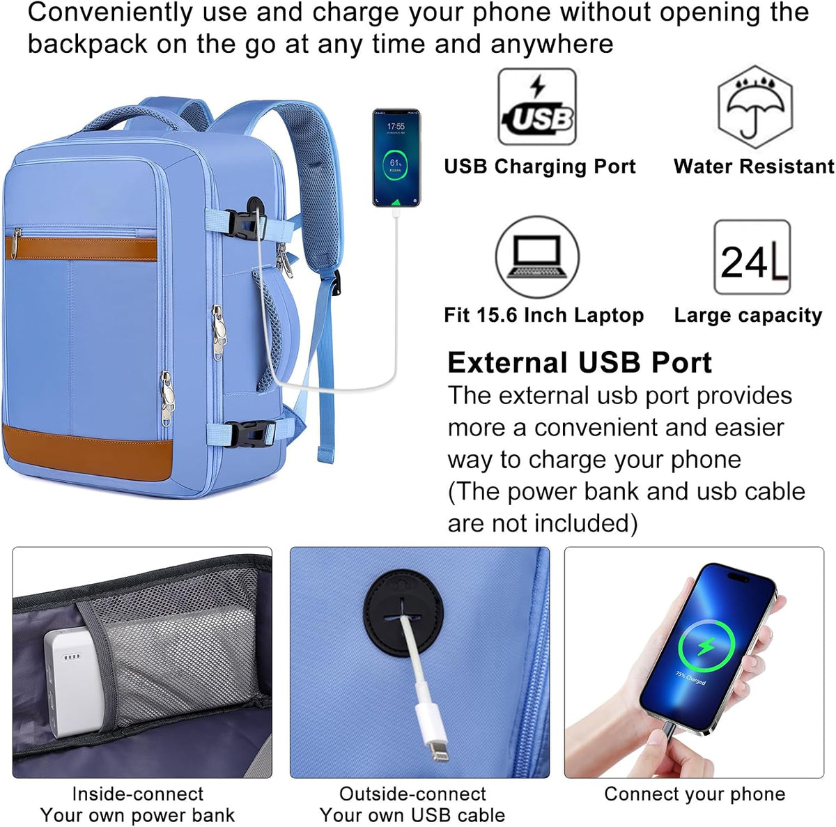 Travel Backpack for Men,TSA Carry On Backpack Flight Approved