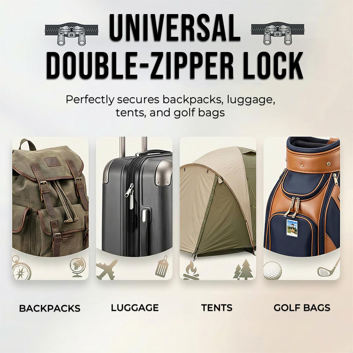 TSA Approved Luggage Locks, Combination Cable Locks, Black