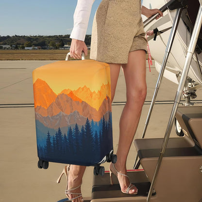 Luggage Cover Fits 31-32 inch Case (Amber Mountains, XL)