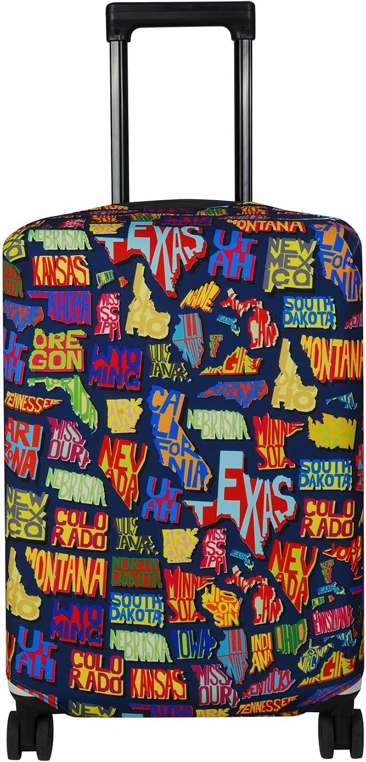 Luggage Cover Fits 31-32 inch Case (Amber Mountains, XL)