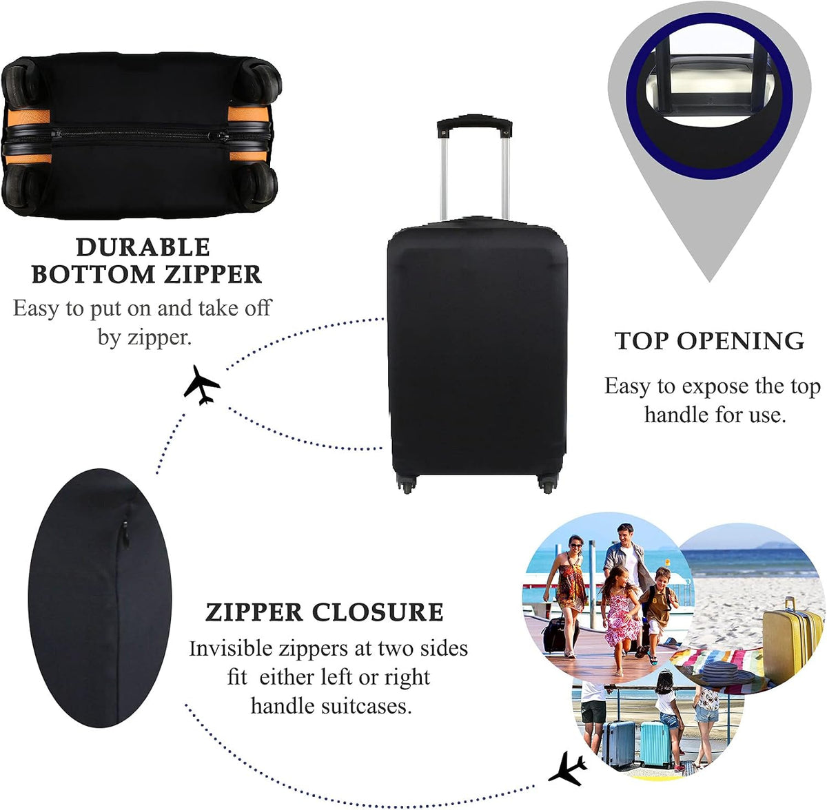 Luggage Cover Fits 31-32 inch Case (Amber Mountains, XL)