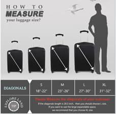 Luggage Cover Fits 31-32 inch Case (Amber Mountains, XL)