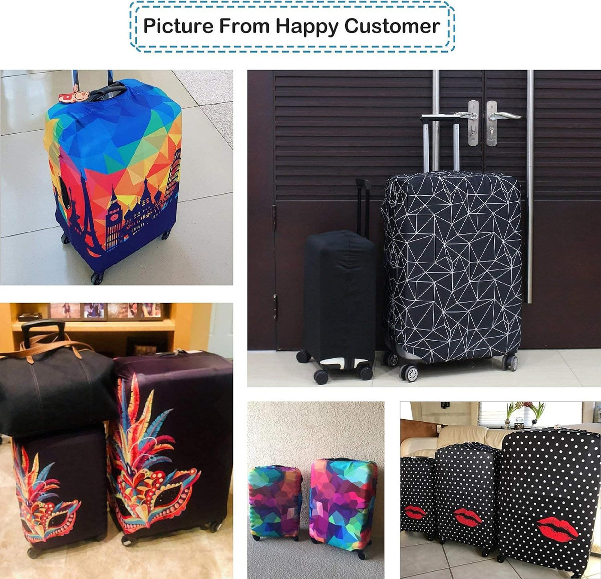 Luggage Cover Fits 31-32 inch Case (Amber Mountains, XL)