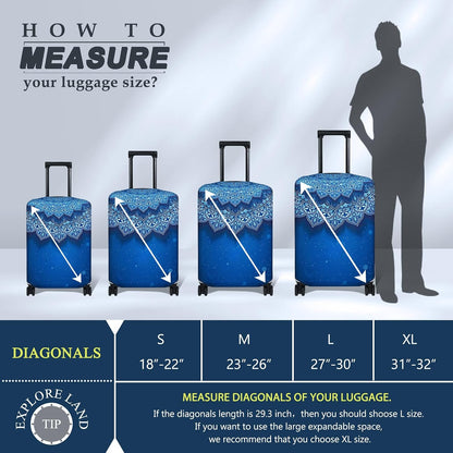 Luggage Cover Fits 31-32 inch Case (Amber Mountains, XL)