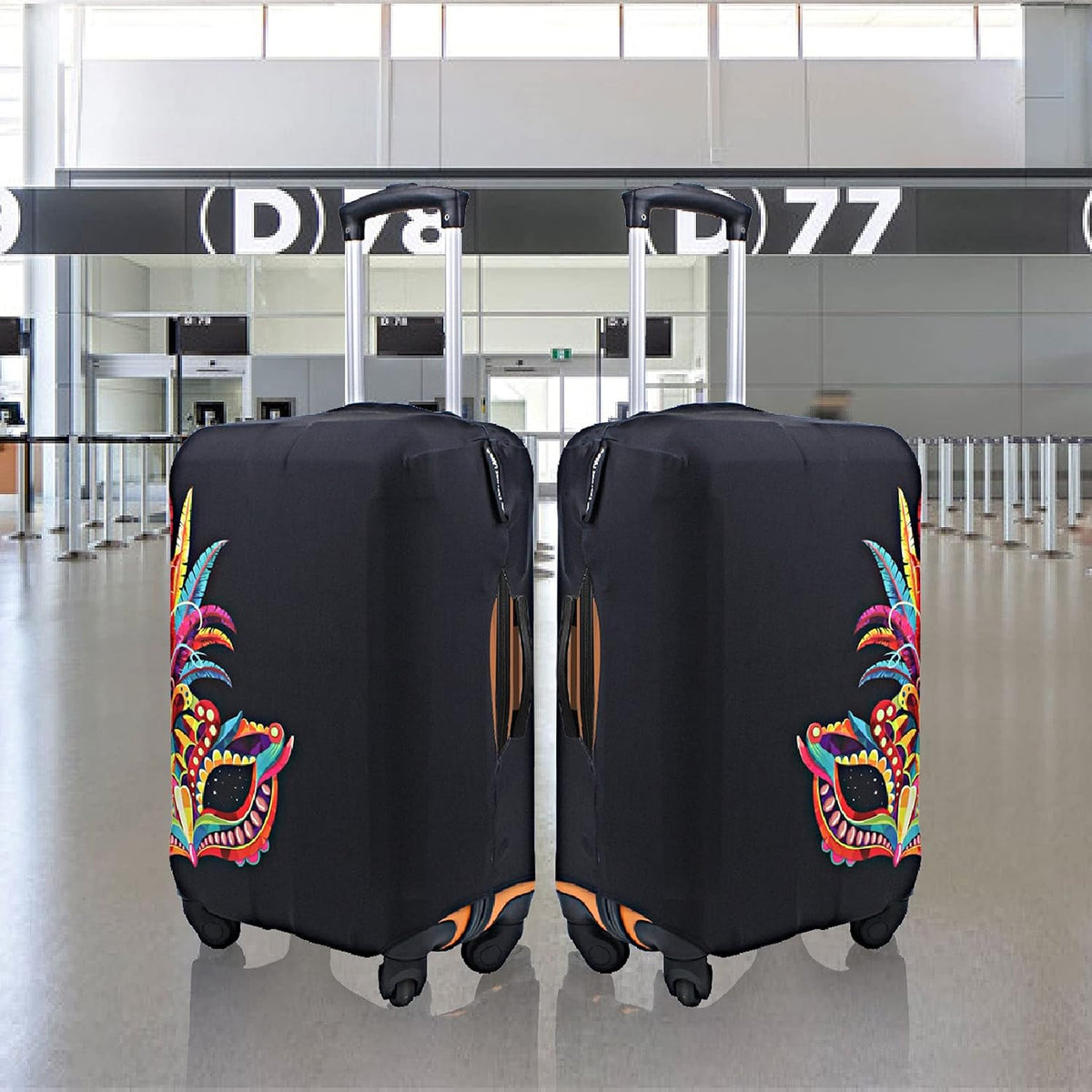 Luggage Cover Fits 31-32 inch Case (Amber Mountains, XL)