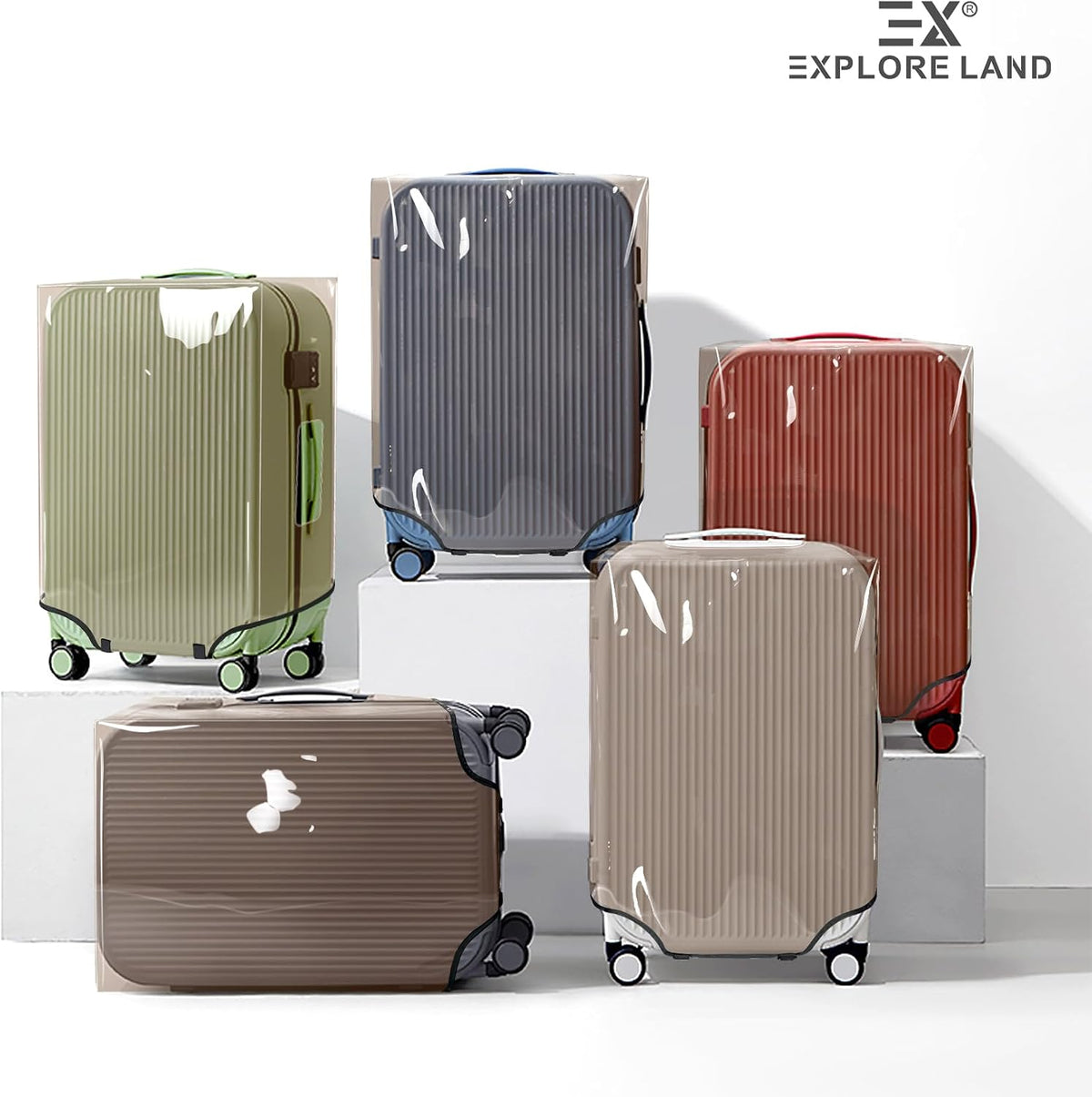 Luggage Cover Fits 31-32 inch Case (Amber Mountains, XL)