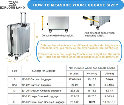 Luggage Cover Fits 31-32 inch Case (Amber Mountains, XL)