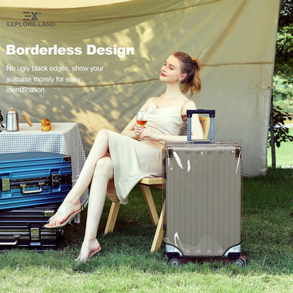 Luggage Cover Fits 31-32 inch Case (Amber Mountains, XL)