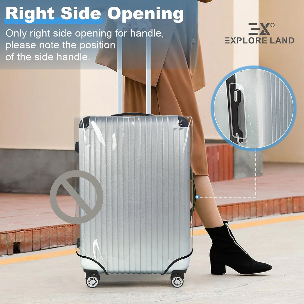 Luggage Cover Fits 31-32 inch Case (Amber Mountains, XL)