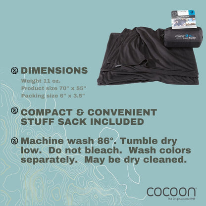 COCOON Coolmax Travel Blanket - Charcoal