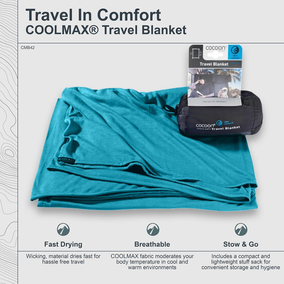 COCOON Coolmax Travel Blanket - Charcoal