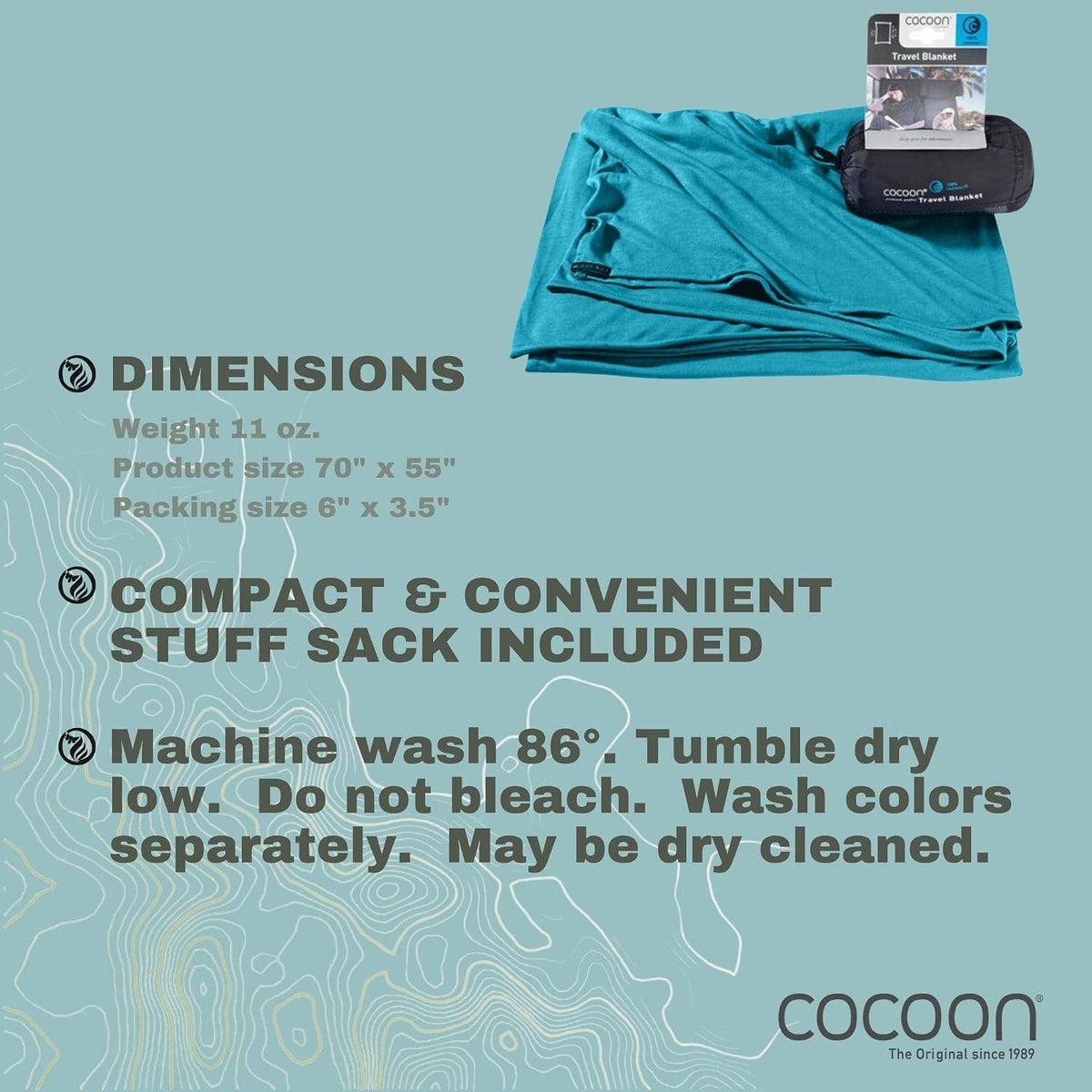 COCOON Coolmax Travel Blanket - Charcoal