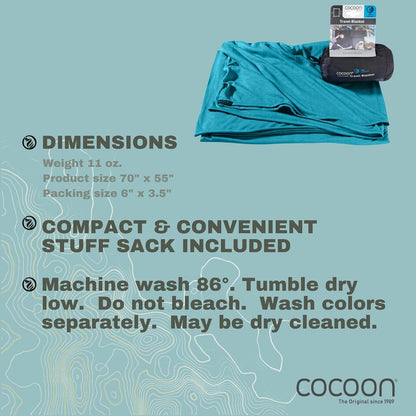 COCOON Coolmax Travel Blanket - Charcoal