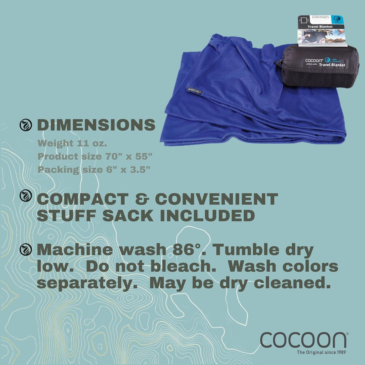 COCOON Coolmax Travel Blanket - Charcoal