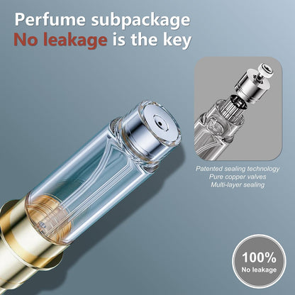 Perfume Travel Refillable Bottle Cologne Portable Atomizer Fragrance Scent Sprayer Pump Fill from Bottom Mini Pocket Size 5ml for Travel Essentials & Best Gift (gold)