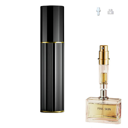 Perfume Travel Refillable Bottle Cologne Portable Atomizer Fragrance Scent Sprayer Pump Fill from Bottom Mini Pocket Size 5ml for Travel Essentials & Best Gift (gold)