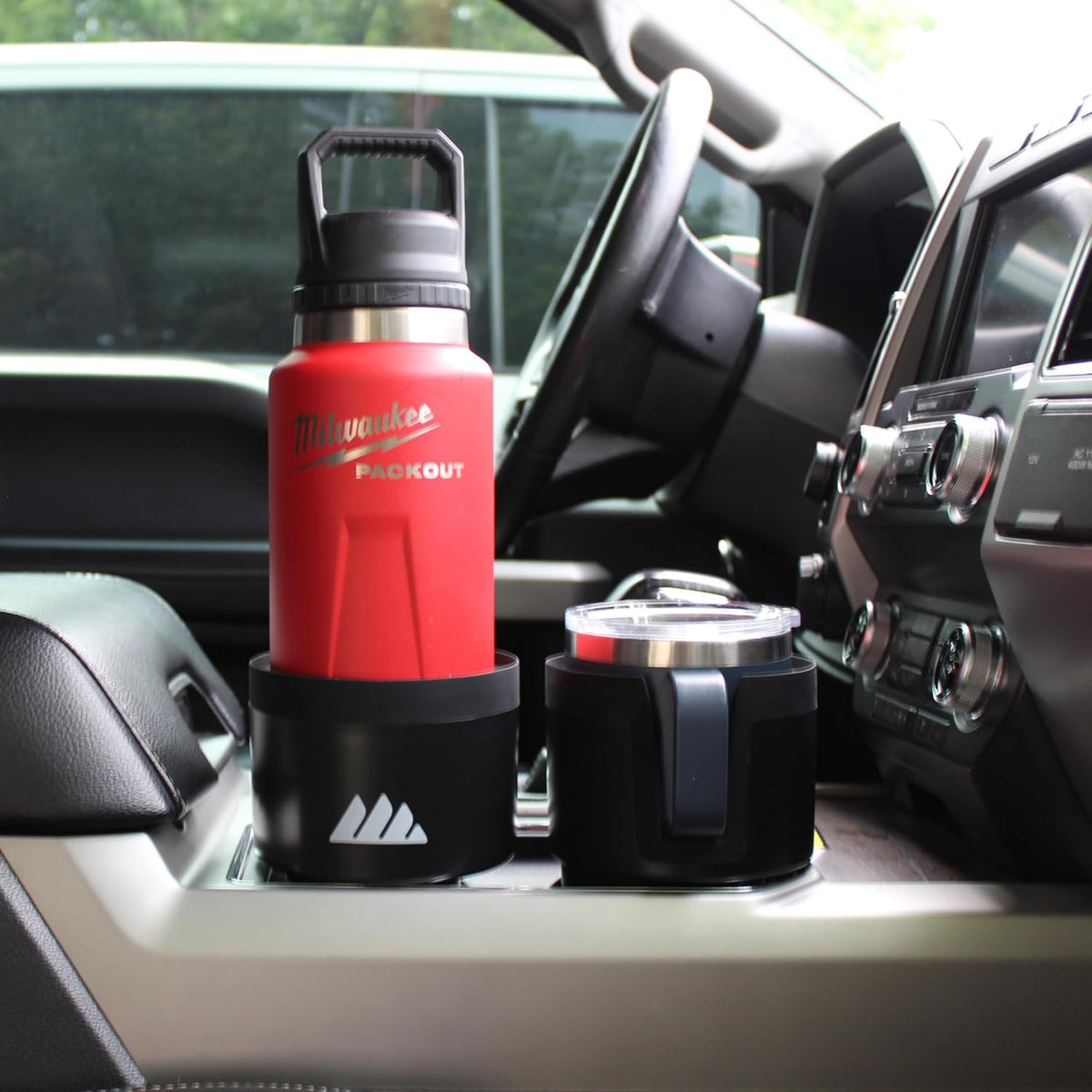 Integral Ultimate Car Cup Holder Expander with Adjustable Base & Organizer
