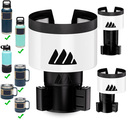 Integral Ultimate Car Cup Holder Expander with Adjustable Base & Organizer