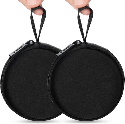 Mini-Portable Hard Shell Earbuds Case for Apple EarPods Headphones USB-C Wired Ear Buds/Skullcandy Jib Wired Earbuds, Travel Case for Earphones Earplugs (Black)