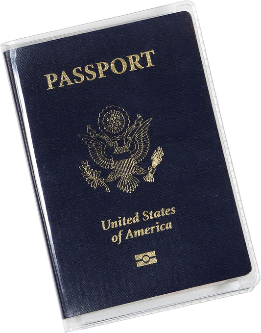unisex-adult Waterproof Clear Passport Cover Plastic Passport Protector Vinyl ID Card Protector Case Holder Travel Pack of 6