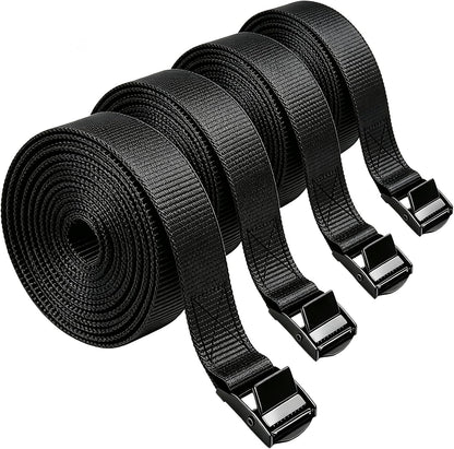 Lashing Straps with Buckles, 4Pack, 1 Inch × 5 Feet, Cargo Tie-Down Strap