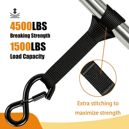 Lashing Straps with Buckles, 4Pack, 1 Inch × 5 Feet, Cargo Tie-Down Strap