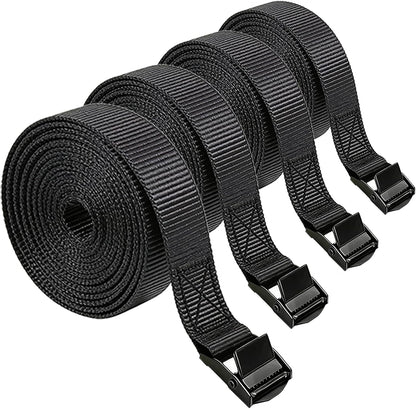 Lashing Straps with Buckles, 4Pack, 1 Inch × 5 Feet, Cargo Tie-Down Strap
