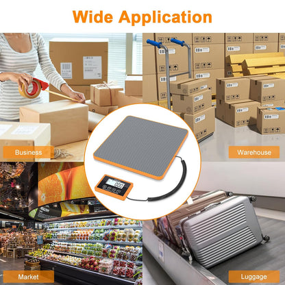 Shipping Scale, 440 lb x 1 oz Digital Postal Scale, Hold & Tare