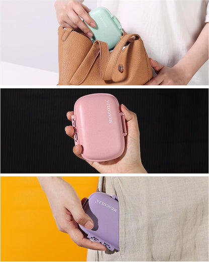 3 Pack Travel Pill Organizer, 8 Compartments Pill Box
