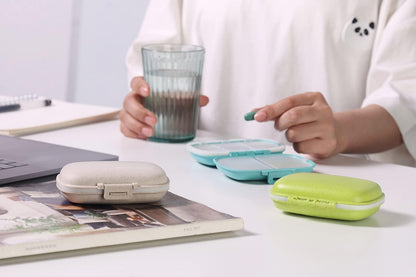 3 Pack Travel Pill Organizer, 8 Compartments Pill Box