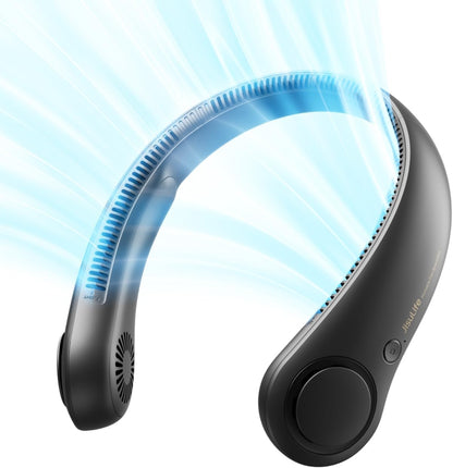 JISULIFE Portable Neck Fan, Hands Free Bladeless Fan, 5 Speeds, 4000 mAh