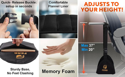 Airplane Portable Footrest - Travel Executive Desk Foot Hammock with Memory Foam for Comfort | Adjustable Office Footrests for Airplane, Train, Bus | Lightweight Travel Accessory (Pack of 1)