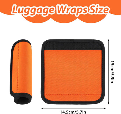 2Pack Luggage Handle Wraps for Suitcase,Rose Red Soft Luggage Identifiers for Suitcases,Travel Essential Bag Handle Wrap,Neoprene Material Suitcase Handle Wraps for Traveling