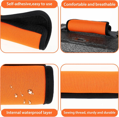 2Pack Luggage Handle Wraps for Suitcase,Rose Red Soft Luggage Identifiers for Suitcases,Travel Essential Bag Handle Wrap,Neoprene Material Suitcase Handle Wraps for Traveling