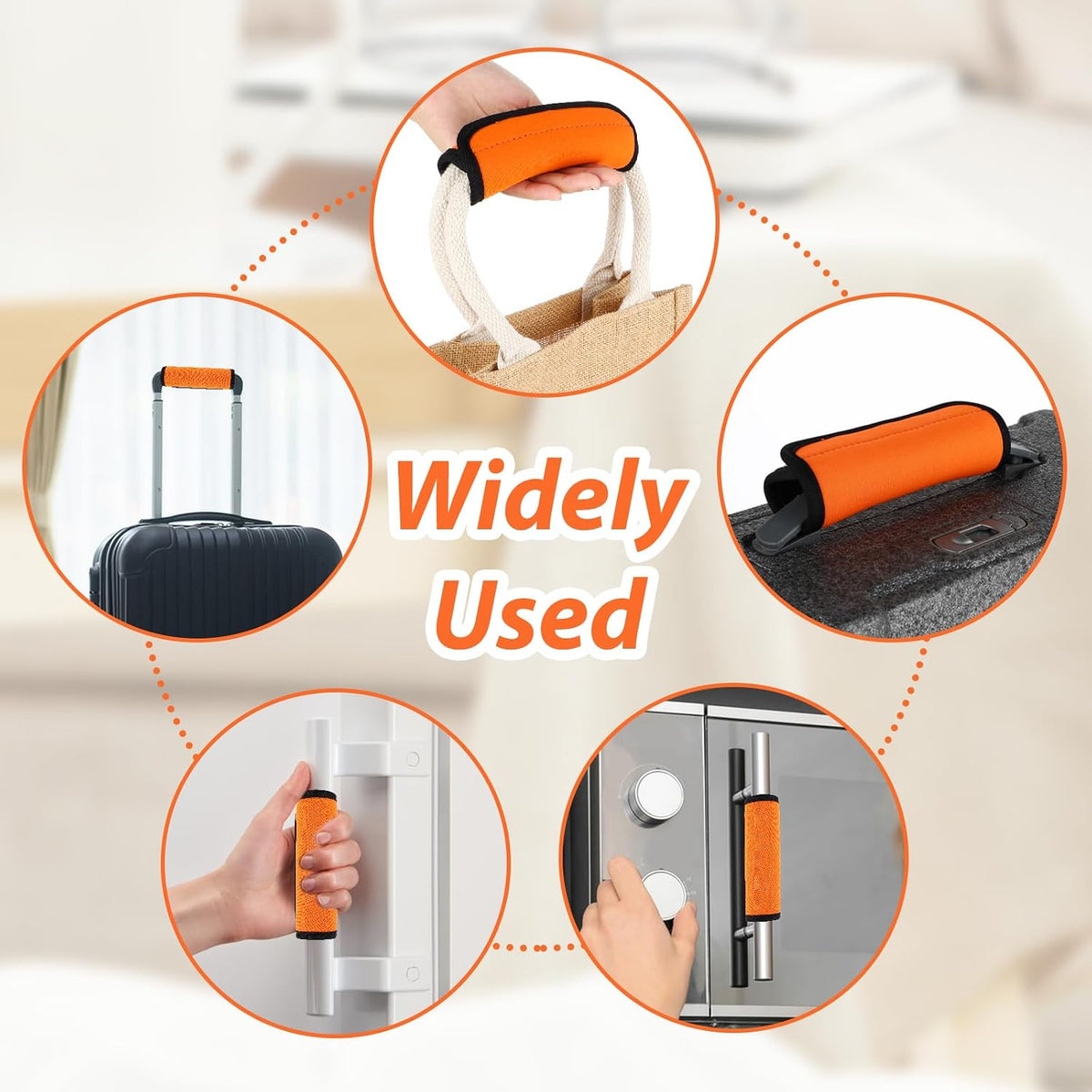 2Pack Luggage Handle Wraps for Suitcase,Rose Red Soft Luggage Identifiers for Suitcases,Travel Essential Bag Handle Wrap,Neoprene Material Suitcase Handle Wraps for Traveling