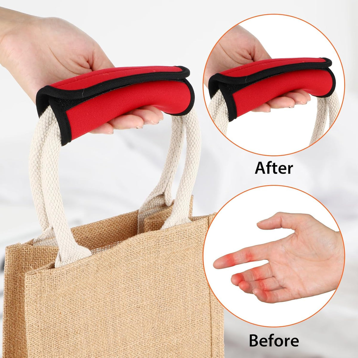 2Pack Luggage Handle Wraps for Suitcase,Rose Red Soft Luggage Identifiers for Suitcases,Travel Essential Bag Handle Wrap,Neoprene Material Suitcase Handle Wraps for Traveling